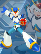 First Armor X's 3D model in Mega Man X DiVE.