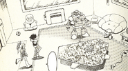 Inside Dr. Light's lab in the Rockman & Forte manga.