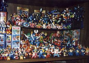 Several Mega Man toys.