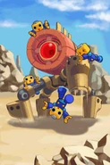 Servbots holding a Habarool in the Nakkai Desert.