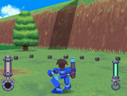 Fully upgraded Spread Buster in Mega Man Legends.