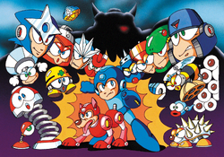 Japanese promo art for Mega Man 3.
