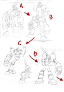 Mega Man & Bass Burner Man concepts