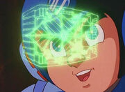 Mega Man getting Leaf Shield in the cartoon show.