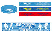 Various wristbands that will be given at the event.