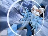 Ice Man using Ice Slasher in the Mega Man cartoon opening.