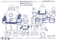 Dex (Movie version) anime design sheet.