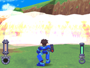 Fully upgraded Spread Buster in Mega Man Legends.