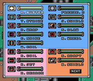 Mega Man 7 Japanese version (Weapon Select Screen)