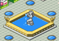 A fountain with a mermaid statue. (Gregar version)