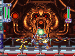 Mega Man X using Lightning Web against Sigma in Final Weapon.