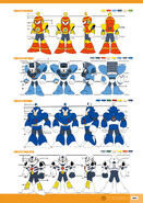 Front, side, and back view of Dust Man.