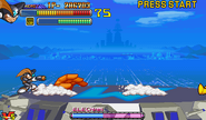 Bass using Power Stone in Mega Man 2: The Power Fighters