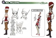 Concept art of Mrs. Millions.