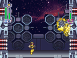 Mega Man X using Lightning Web against Split Mushroom in Final Weapon.