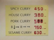 Some of #1 Curry's plates. With a compression code for the Mega Man Battle Network 3 Navi Customizer program Collect.