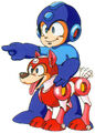 Mega Man and Rush in Mega Man 3