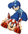 Mega Man and Rush from Rockman Complete Works