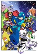 Mega Man Megamix (2015) cover art.