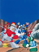 Quick Man on the original cover art of Mega Man: Dr. Wily's Revenge.