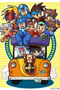 Rockman 20th anniversary illustration
