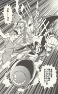 Super Forte fighting Super Rockman in the Rockman 7 manga.