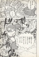 Mega Man using Time Stopper in the Rockman World manga.