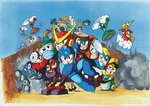 Heat Man on the original cover art of Mega Man 2.