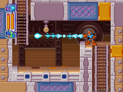 Mega Man using Thunder Claw.