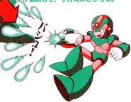 X using a charged Spin Wheel in Mega Man X2