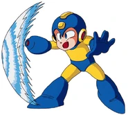 Mega Man using Mirror Buster from Mega Man: Dr. Wily's Revenge