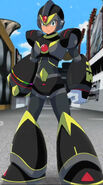 X in his Rockman Holic armor in one of the music videos.