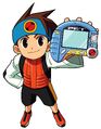 Mega Man Battle Network 3 art featuring the Plug-in PET.