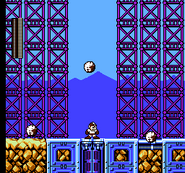 Mega Man using Power Stone in Mega Man 5.