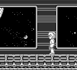 Mega Man walking inside a space shuttle in the ending.