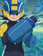 MegaMan in the opening of MegaMan NT Warrior Axess.