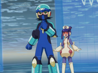 Aqua Soul Rockman and Meddy. (episode 13)