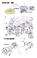 Concepts of Dr. Light's lab and Mega Man X's sealing capsule for Maverick Hunter X.