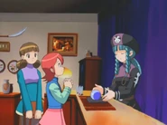 Miyu along with Maylu and Ms. Mari in the anime.