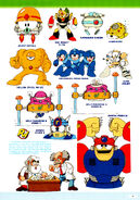 Page 21 of Mega Man Official Complete Works featuring Mega Man 3 enemies.