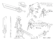 Burai's Sword design sheet ~ lineart version