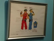 Concept art of Shin’s disciples Wave Rider Akel (red), and Wave Rider Kaz (blue)