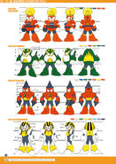 Front, side, and back view of Drill Man.
