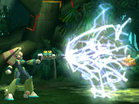 Pallette using Plasma Gun in Mega Man X8.