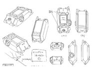 Anime Satella Police's Star Carrier design sheet.