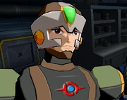 A Reploid with Resistance logo on his chest (properly rotated).