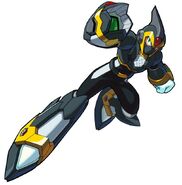 Shadow Armor artwork in Mega Man X6.