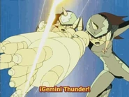 Gemini Spark using Gemini Thunder in the anime.