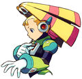 Side bust shot of Pallette from Mega Man X8.