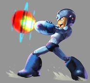 Mega Man art from the 2009 re-release of Marvel vs. Capcom 2.